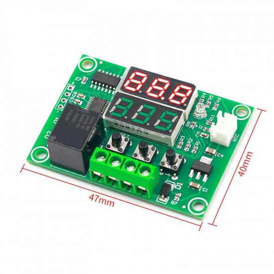 THERMOSTAT A DOUBLE AFFICHAGE NUMERIQUE DC 12V  XH-W1219